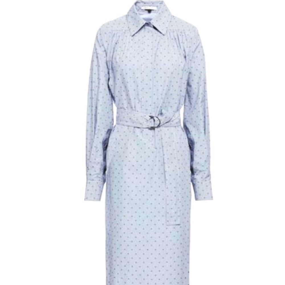 Maje Striped Cotton-Poplin Shirt Dress